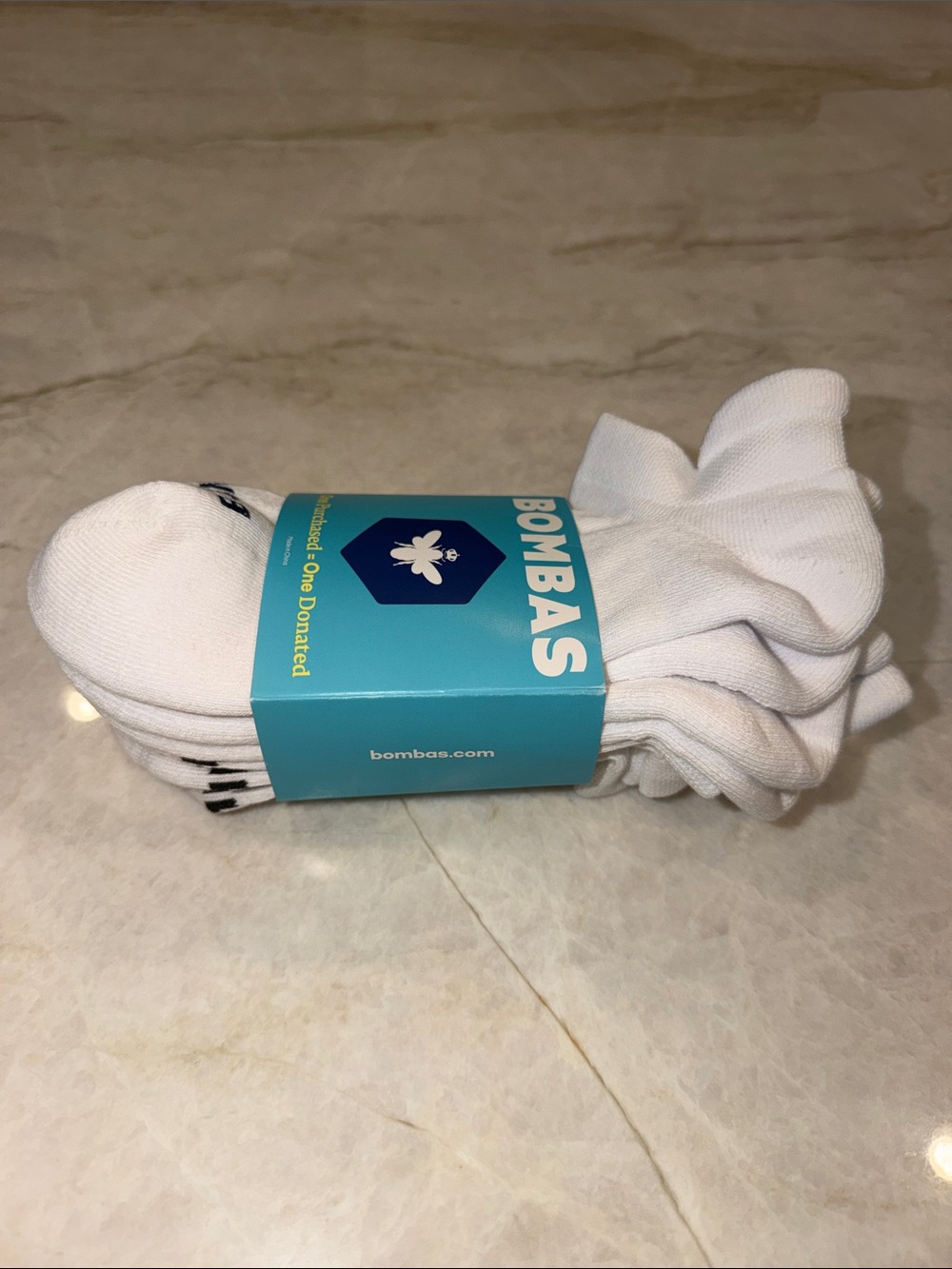 Bombas White Low-Cut Athletic Socks - 4 Pack, medium